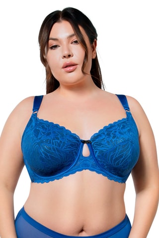 Soutien-gorge en dentelle Charlotte - Bleu