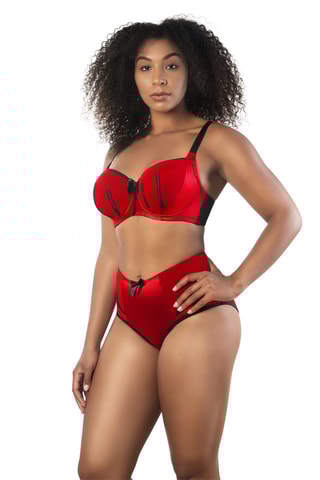 Soutien-gorge ampliforme Charlotte - Rouge et noir