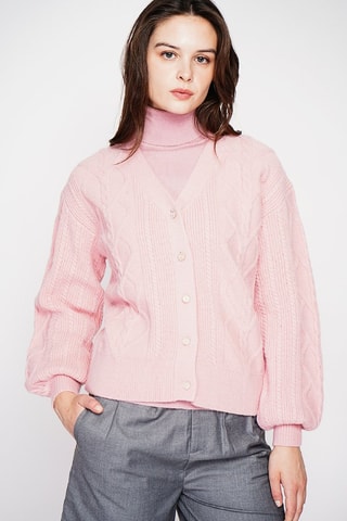 Cárdigan oversize  - Rosa claro