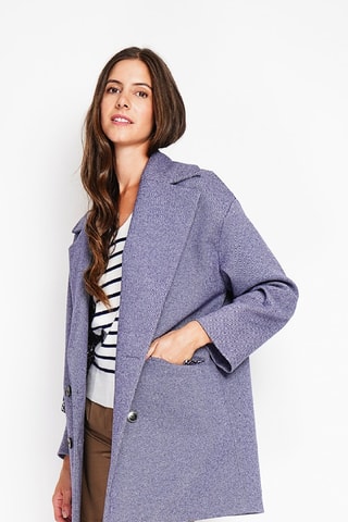 Abrigo oversize de lana  - Gris