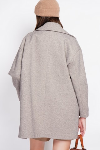 Abrigo oversize de lana  - Marrón claro