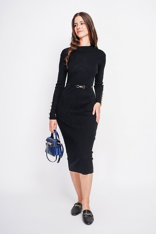 Vestido jersey  - Negro