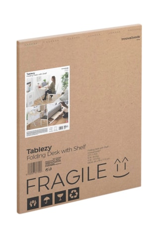 Scrivania pieghevole con scaffale - 84 x 97 x 60 cm