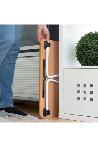 Tavolino pieghevole - Effetto legno e grigio 