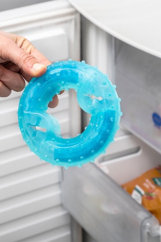 Juguete para morder congelable - 
12 x 12 cm - Azul