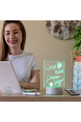 Lavagna appunti e messaggi LED - Bianco