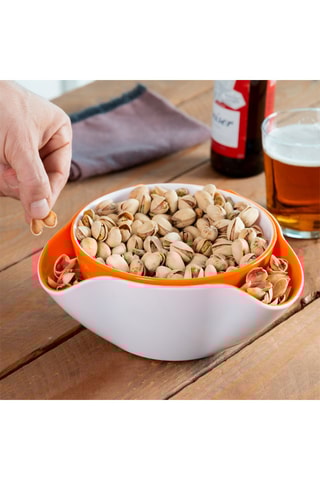 Ciotoline per aperitivo 2 in 1 - Bianco e arancione