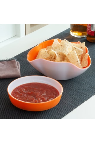 Ciotoline per aperitivo 2 in 1 - Bianco e arancione