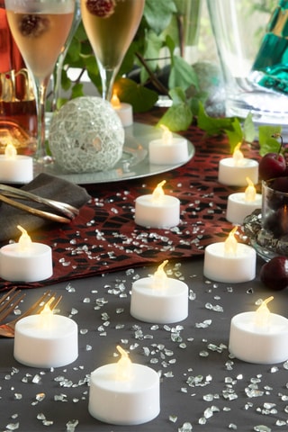 12 candele LED effetto fiamma
