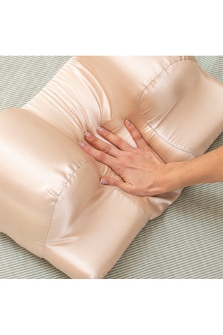 Guanciale antirughe con copricuscino in raso - Bianco