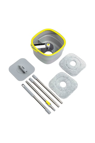 Scopa girevole autopulente - Grigio e giallo