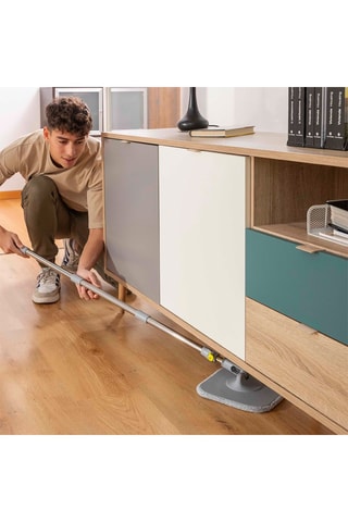 Scopa girevole autopulente - Grigio e giallo