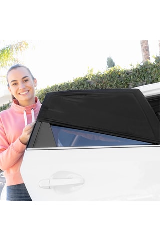 2 redes parasol para coche - Negro