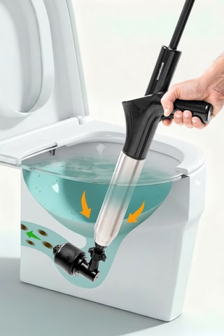 Sturalavandini ad alta pressione ad aria compressa - Nero e argentato - 55,5 x 20 x 5 cm