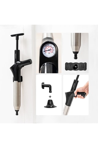 Sturalavandini ad alta pressione ad aria compressa - Nero e argentato - 55,5 x 20 x 5 cm