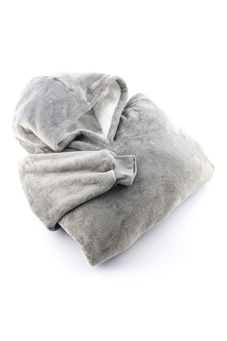 Set scaldapiedi elettrico e felpa con cappuccio in pile - 2100 W - Grigio