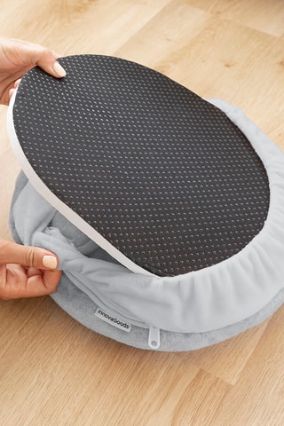 Set scaldapiedi elettrico e felpa con cappuccio in pile - 2100 W - Grigio