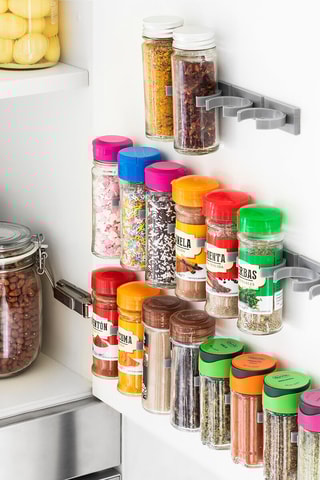 2 organizer di spezie adesivi Jarlock - 20,2 x 2,4 x 3,8 cm