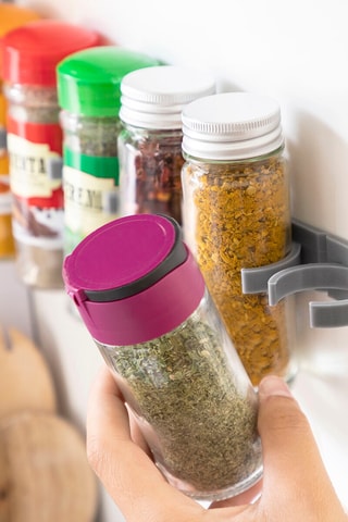 2 organizer di spezie adesivi Jarlock - 20,2 x 2,4 x 3,8 cm