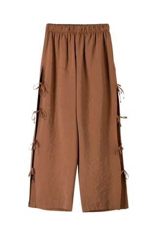 Pantaloni wide legs - Marrone