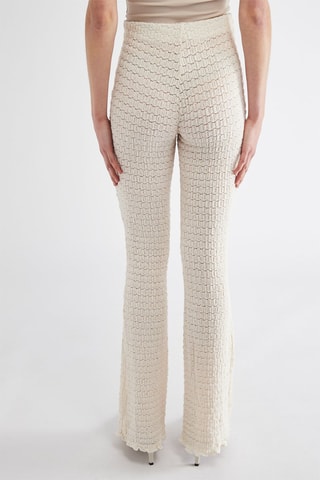 Pantalon flare taille haute - Beige