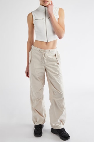 Pantalon cargo - Blanc cassé
