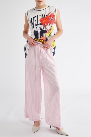 Pantaloni wide legs - Rosa