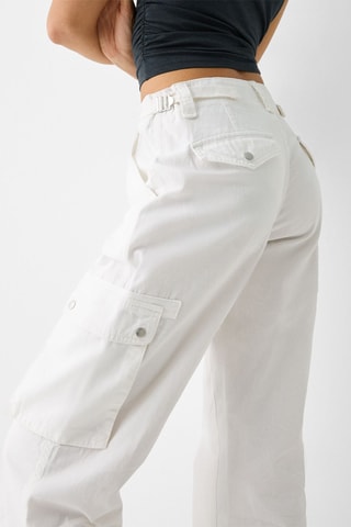 Pantalon cargo - Blanc