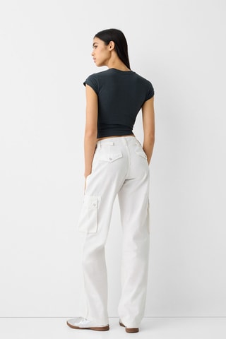 Pantalon cargo - Blanc