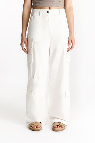Pantalon cargo - Blanc