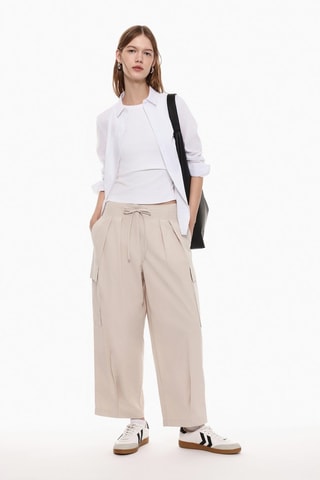 Pantalon cargo - Beige clair
