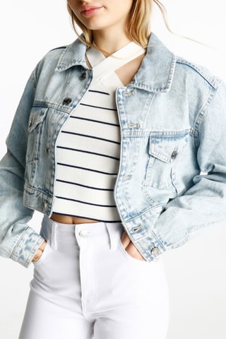 Pantaloni a vita alta - Bianco