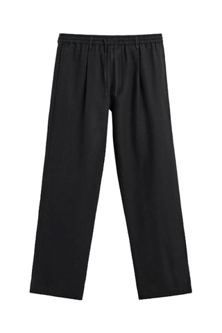 Pantaloni in lino - Nero