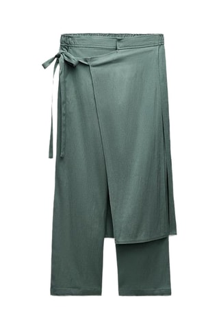 Pantaloni effetto trompe-l’œil - Verde
