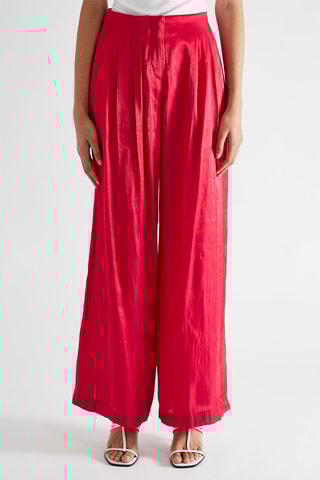 Pantaloni a vita alta - Fucsia