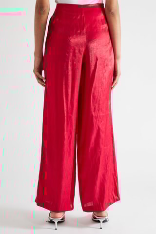 Pantaloni a vita alta - Fucsia