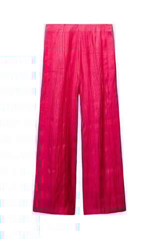 Pantaloni a vita alta - Fucsia