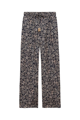 Pantaloni pigiama - Blu notte e taupe