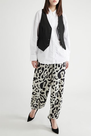 Pantalon fluide - Noir et blanc