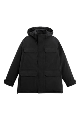 Parka con cappuccio - Nero