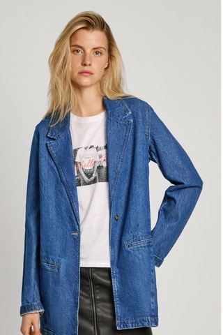 Giacca lunga in jeans Mabel - Navy