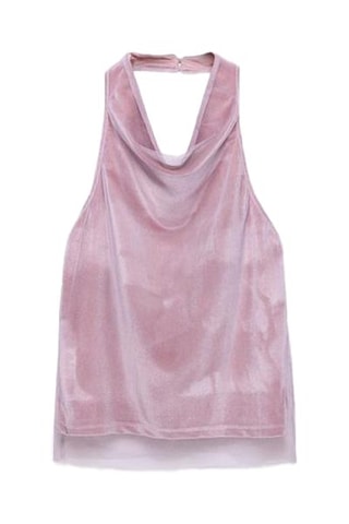 Top in velluto - Rosa