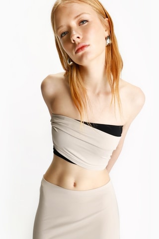 Crop top bustier - Blanc