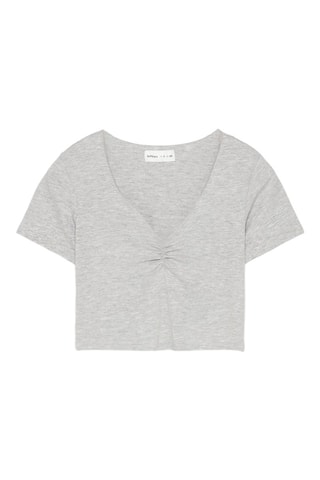 Crop top - Gris chiné