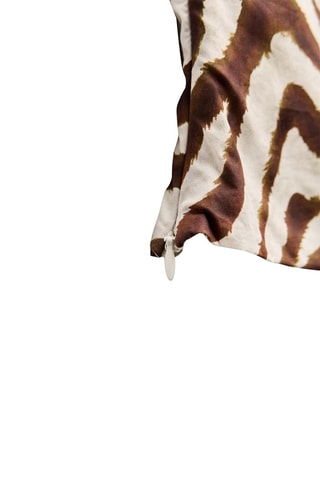 Top - Ecru et marron