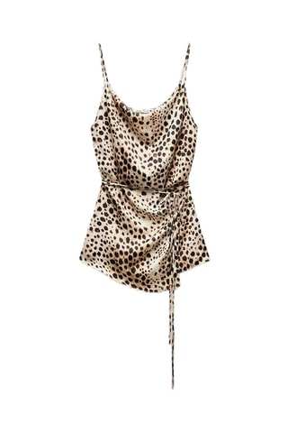 Top drappeggiato - Beige