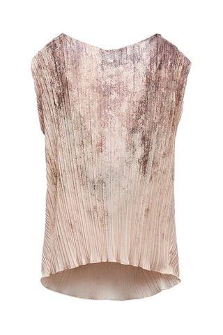 Top plissé tie and dye - Beige