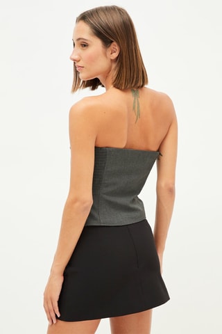 Top bustier - Grigio melange