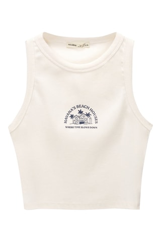 Crop top - Blanc cassé