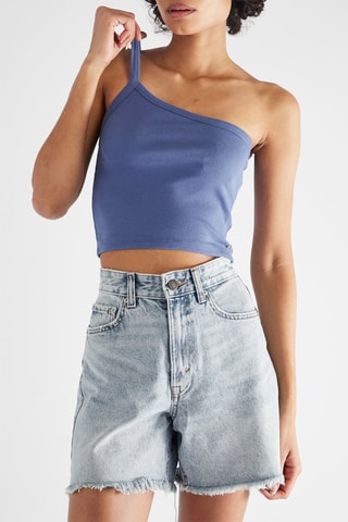 Crop top asymétrique - Bleu